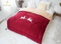 Chăn lông thỏ cao cấp màu đỏ#1
