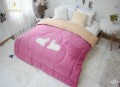 Chăn lông thỏ cao cấp màu nâu hồng#2