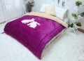 Chăn lông thỏ cao cấp màu tím#1