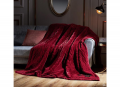 Chăn lông cáo Nicolas màu đỏ mận LCA2102#3