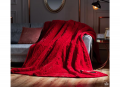 Chăn lông cáo Nicolas màu đỏ mận LCA2102#1