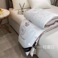 Chăn hè lụa Canada màu trắng xám#2