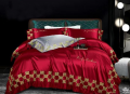 Bộ chăn ga gối lụa Singapore luxury 6 món  LSL2115