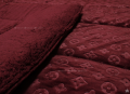 Chăn lông cừu xuất khẩu Olympia vân chìm màu đỏ rượu#8