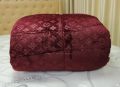 Chăn lông cừu xuất khẩu Olympia vân chìm màu đỏ rượu#14
