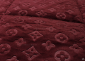 Chăn lông cừu xuất khẩu Olympia vân chìm màu đỏ rượu#11