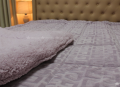 Chăn lông cừu xuất khẩu Olympia chữ vạn màu tím lavender#4
