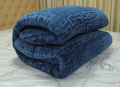 Chăn lông cừu xuất khẩu Olympia chữ vạn màu xanh coban#11