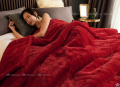 Chăn lông cáo Đại Hàn nhập khẩu nặng 6kg màu đỏ #3