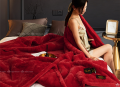 Chăn lông cáo Đại Hàn nhập khẩu nặng 6kg màu đỏ #10