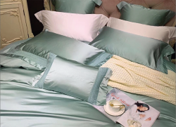 Bộ chăn ga gối lụa Singapore luxury 6 món  LSL2002#6