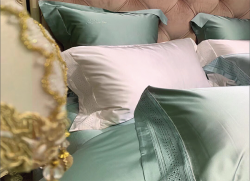 Bộ chăn ga gối lụa Singapore luxury 6 món  LSL2002#4