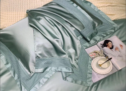 Bộ chăn ga gối lụa Singapore luxury 6 món  LSL2002#2