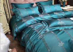 Bộ chăn ga gối lụa Singapore luxury 6 món  LSL2005#7