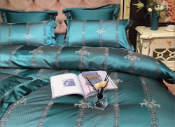 Bộ chăn ga gối lụa Singapore luxury 6 món  LSL2005#6