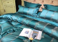 Bộ chăn ga gối lụa Singapore luxury 6 món  LSL2005#5