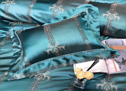 Bộ chăn ga gối lụa Singapore luxury 6 món  LSL2005#1