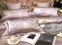 Bộ chăn ga gối lụa Singapore luxury 6 món  LSL2006#7