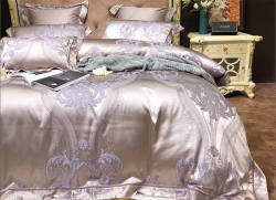 Bộ chăn ga gối lụa Singapore luxury 6 món  LSL2006#6