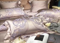 Bộ chăn ga gối lụa Singapore luxury 6 món  LSL2006#5