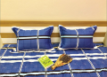 Bộ ga chun Olympia chần vải Cotton Hàn 04#4