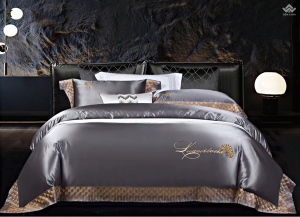 Bộ chăn ga gối lụa Singapore luxury 6 món  LSL2013