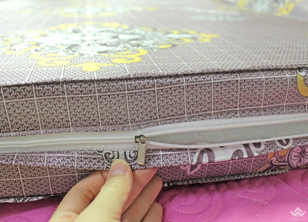 Đệm bông ép Hàn Quốc Hanny vải gấm valize