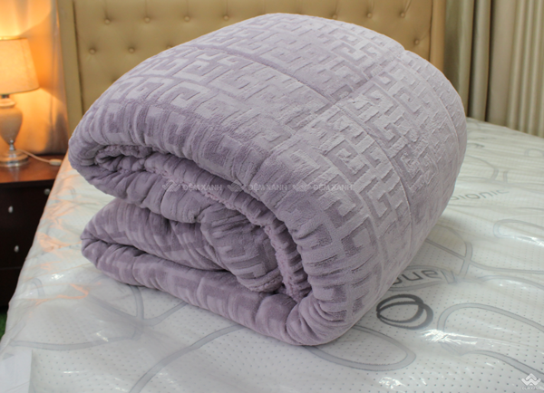 Chăn lông cừu xuất khẩu Olympia chữ vạn màu tím lavender