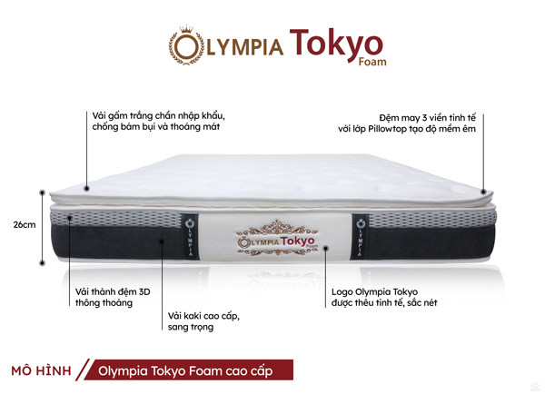 Đệm Foam cao cấp Olympia Tokyo