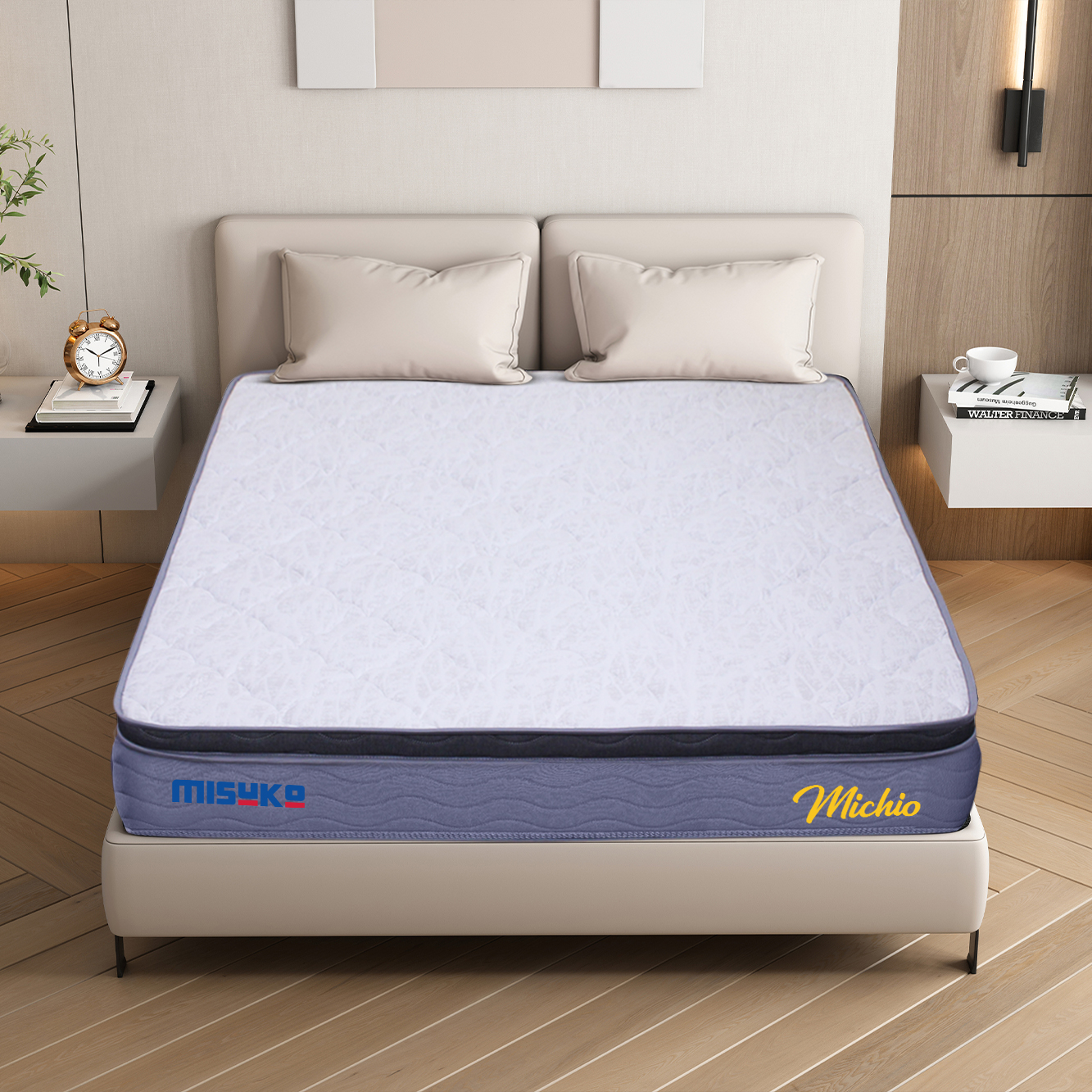 Đệm lò xo túi độc lập Nhật Bản Misuko Michio 3 viền cao 26cm